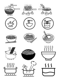 面条线条图标大全