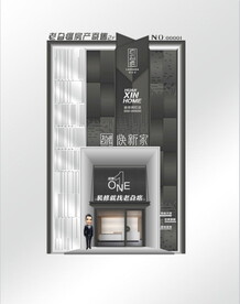 高端装饰公司门头门脸效果图