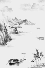 中式山水背景