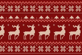 矢量圣诞花纹面料图片