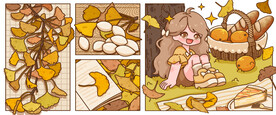 银杏插画
