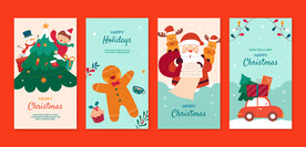 圣诞节卡通插图