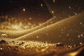 金色粒子辉煌背景