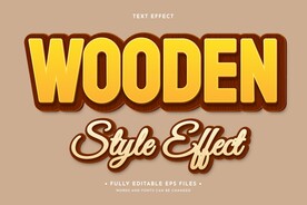 木质风格字体图片
