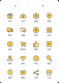 店铺双色图标