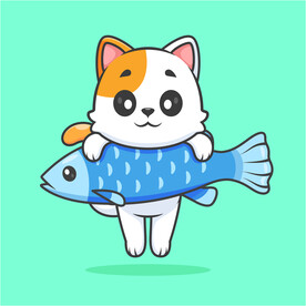 矢量卡通小猫