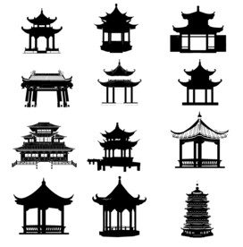 古风建筑剪影
