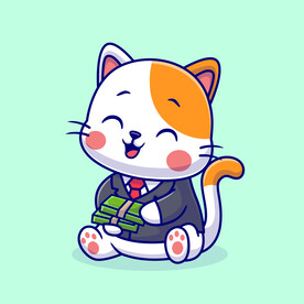 矢量卡通小猫