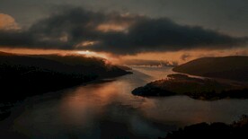 山水日出风景