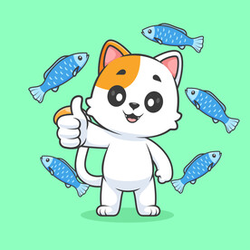 矢量卡通小猫