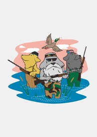 狗狗河边打猎