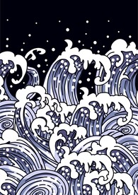 国风浪花元素