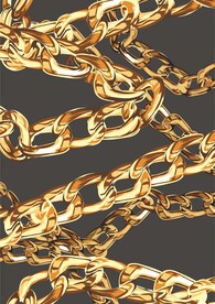 金属黄金锁链