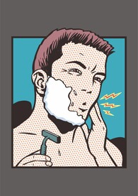 男人刮胡子