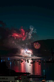 烟花海景