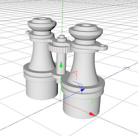 C4D模型双筒望远镜