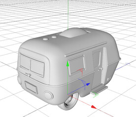 C4D模型 野营车