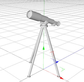 C4D模型 望远镜