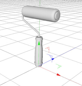 C4D模型 油漆滚筒