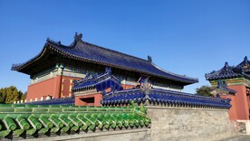 北京天坛屋檐古建筑
