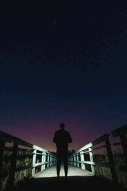 星空和人影
