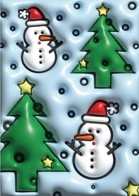 3D膨胀风立体圣诞节雪人