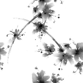 水墨花