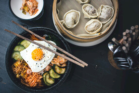 韩国拌饭和饺子