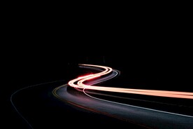 道路延时拍摄光影