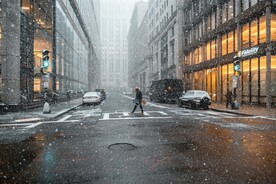 下雪的街景