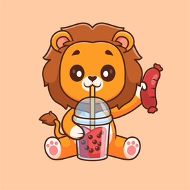 矢量卡通狮子