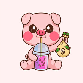 矢量卡通小猪