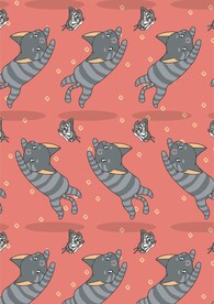 小猫咪捉蝴蝶