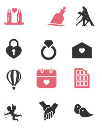 情人节面性标签图标免扣