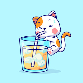 矢量卡通小猫