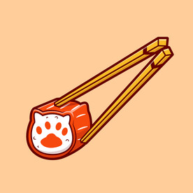 矢量卡通寿司