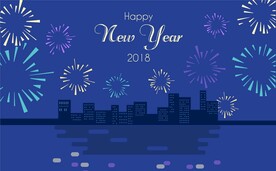 新年城市背景