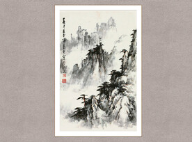 黄山松云图