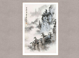 黄山松云图