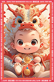 龙宝宝新年地垫图案
