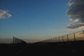 道路黄昏