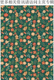 圣诞节装饰背景 姜饼人