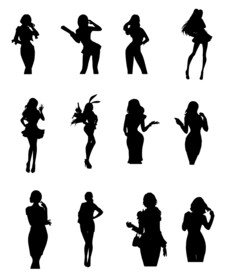 性感美女剪影