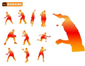打乒乓球的人