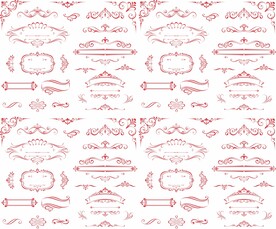 中式花纹装饰边框矢量