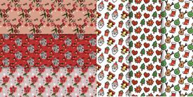 圣诞矢量花纹背景素材