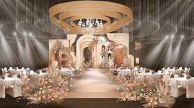 香槟色婚礼结婚背景效果图