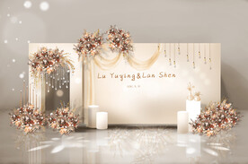 香槟色婚礼结婚背景效果图