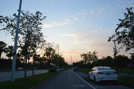 道路黄昏