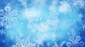 蓝色背景雪花下落